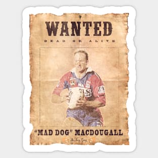 Newcastle Knights - Adam MacDougall - MAD DOG Sticker